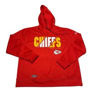 New‎ Era Kansas City Chiefs Hoodie Mens XL Red NFL Combine Training Sweatshirt